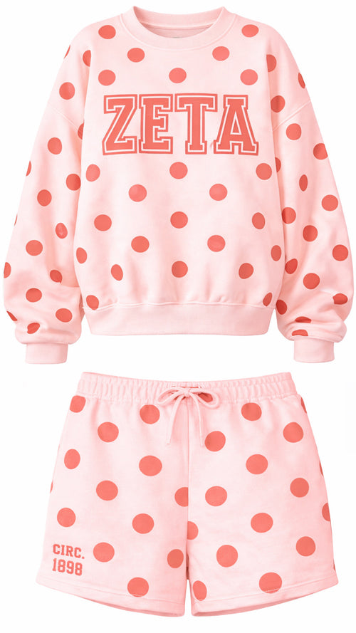 Large Polka Dot Sorority Logo Sweat Set