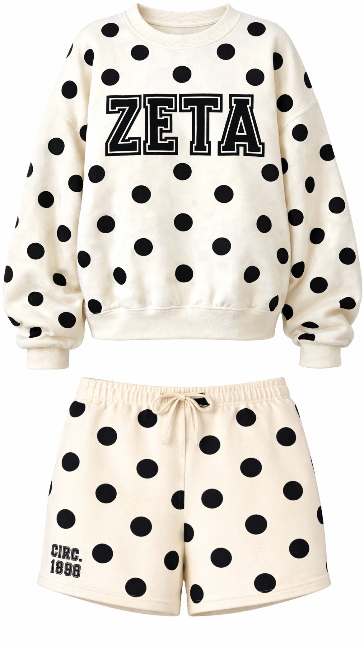 Large Polka Dot Sorority Logo Sweat Set