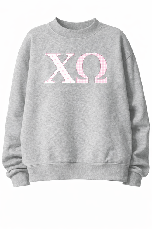 Sorority Greek Letter Pattern Sweatshirt