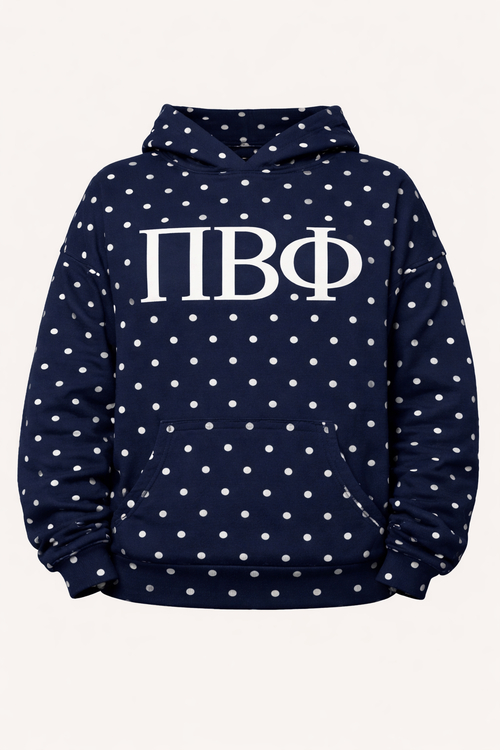 Polka dot Sweatshirt Sorority Logo