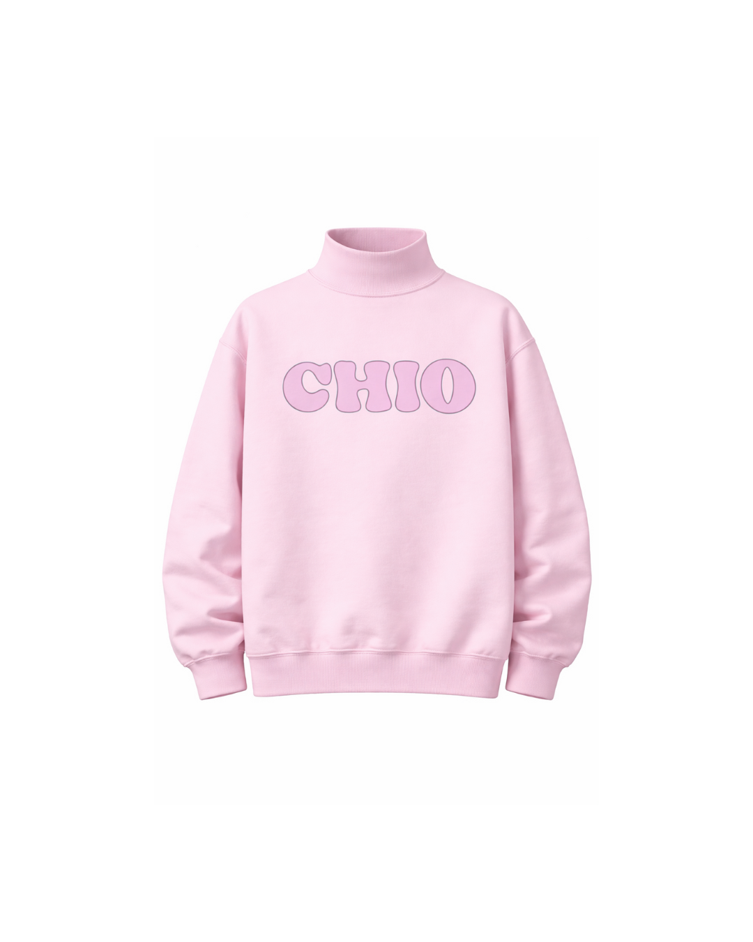 Sorority Logo Mock Neck Sweatshirt