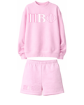 Sorority Greek Letters Pattern Sweatshirt and Sweat Short Set