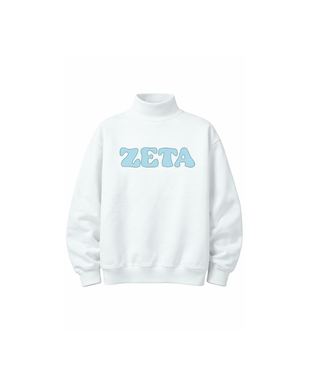 Sorority Logo Mock Neck Sweatshirt