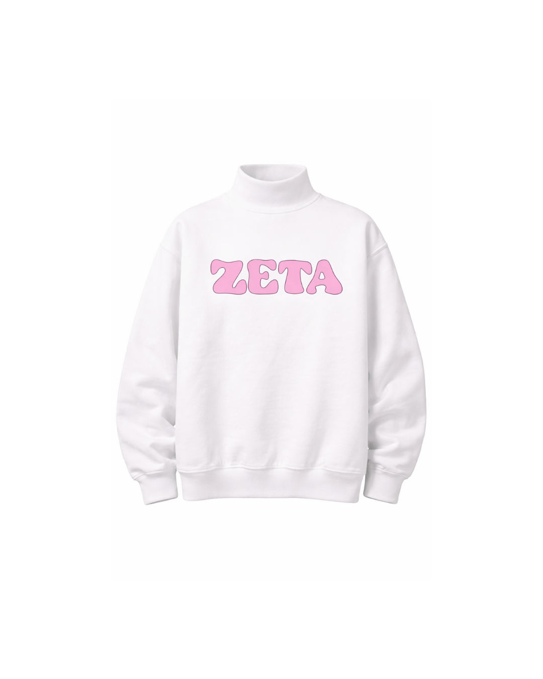 Sorority Logo Mock Neck Sweatshirt