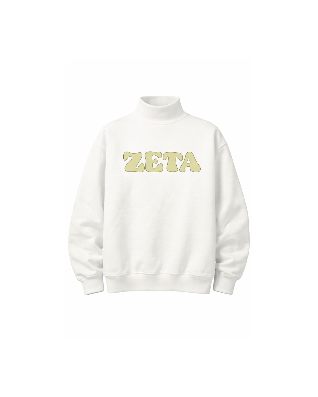 Sorority Logo Mock Neck Sweatshirt
